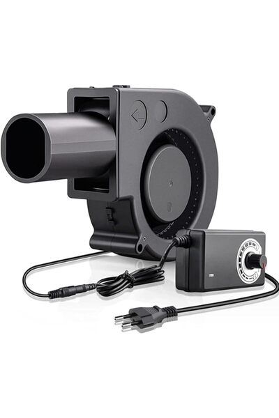 NO BRAND Ventilator centrifugal de răcoros 12 V/220 V cu controler, negru, 97...