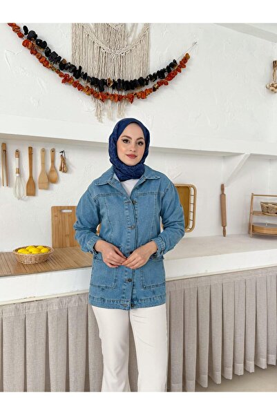 MİREL BUTİK Women's Denim Jeans with Pocket Detail