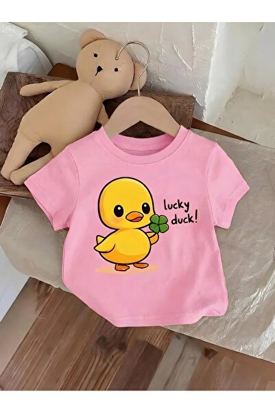 E-ROMA Lucky Duck Unisex Children's T-Shirt 3Gh4