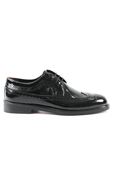 Tuna Genuine Leather Black Oxford Men's Shoes - Gzm805