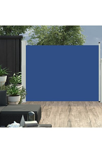 Concept Copertină laterală retractabilă terasă, albastru, 140x500 cm