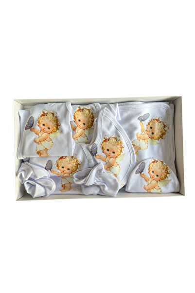 Your Baby Store Set bebelus de scos din spital 10 piese, bumbac , model inger...