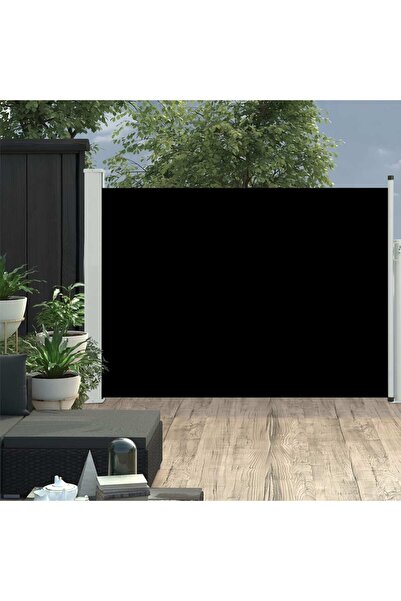 Concept Copertină laterală retractabilă de terasă, negru, 120x500 cm
