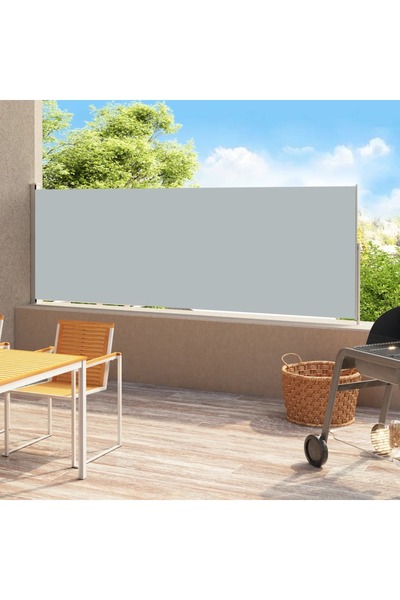 Concept Copertină laterală retractabilă de terasă, gri, 180x500 cm