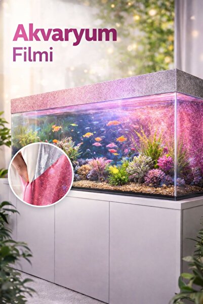 OSSOFOL Kendinden yapışkanlı akvaryum arka fon kumlama filmi 60 cm x 2 metre buzlu görünüm