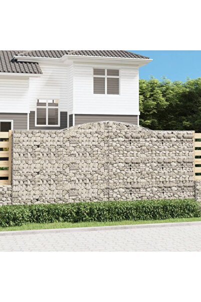 Concept Coșuri gabion arcuite 8 buc, 400x50x180/200 cm, fier galvanizat