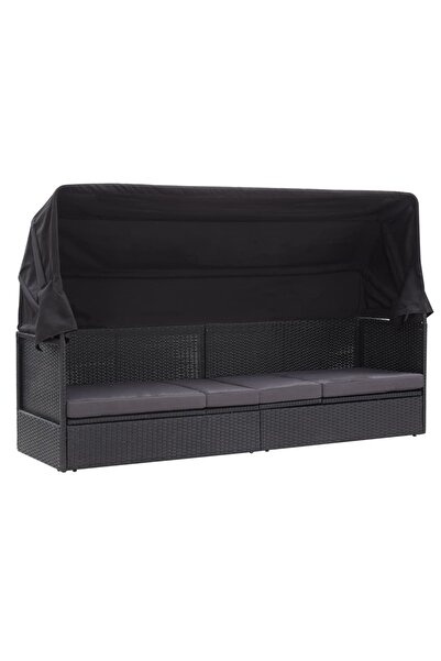Concept Καναπές-κρεβάτι εξωτερικού χώρου με ουρανό, μαύρο, πολυρατάν