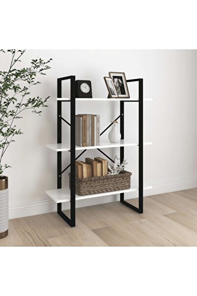 Concept Βιβλιοθήκη, λευκή, 80x30x105 cm, μοριοσανίδα