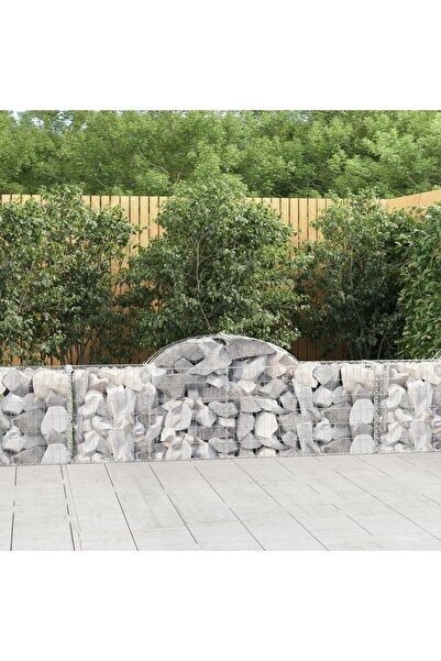 Concept Coșuri gabion arcuite 6 buc, 200x30x60/80 cm, fier galvanizat