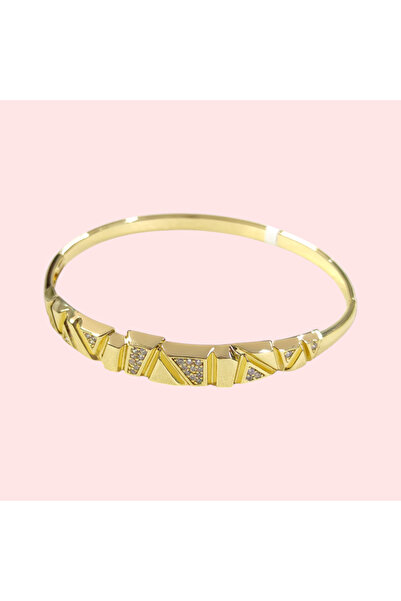 Güler Yüzlü Silver Xuping 6 cm Asymmetric Clamp Bracelet Gold