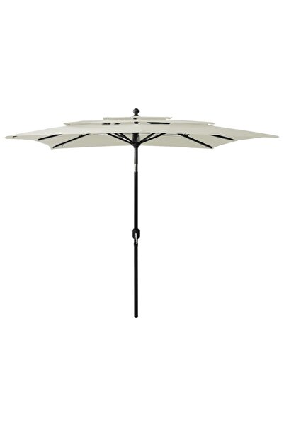 Concept Ομπρέλα ηλίου 3 επιπέδων, αλουμινένιος στύλος, άμμος, 2,5x2,5 μ.