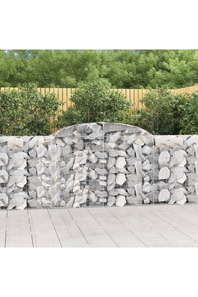 Concept Coșuri gabion arcuite 10 buc, 300x30x100/120 cm fier galvanizat