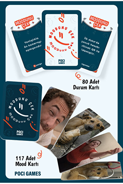 Poci Games Moodunu Çek Eğlenceli Kart Oyunu - Arkadaş Ortamı & Aile için Kutu...