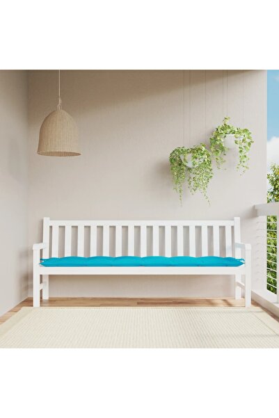 Concept Pernă pentru bancă de grădină, turcoaz, 200x50x7 cm, textil