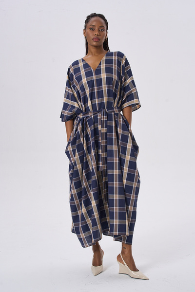 HANIQA Modern and Stylish Casual Design Striped Dress