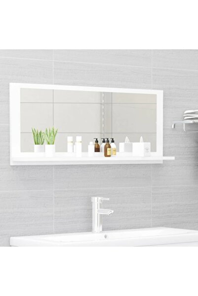 Concept Bathroom mirror, white, 90 x 10.5 x 37 cm, chipboard