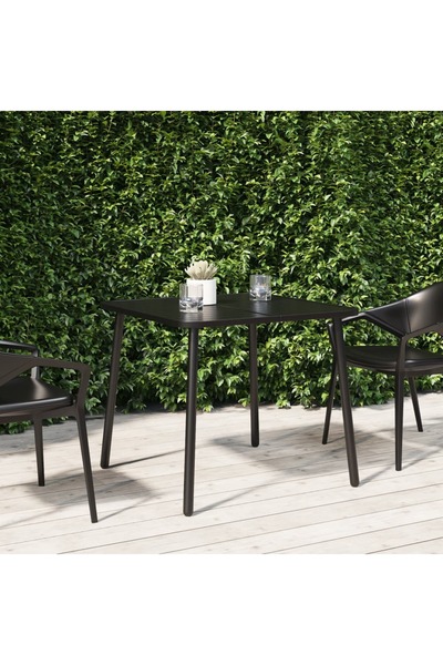 Concept Τραπέζι κήπου, ανθρακί, 80x80x71 cm, ατσάλι