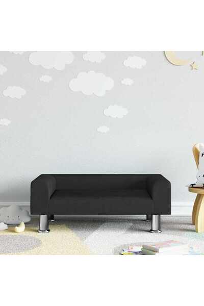 Concept Παιδικός καναπές, μαύρος, 70x45x26,5 cm, Βελούδο