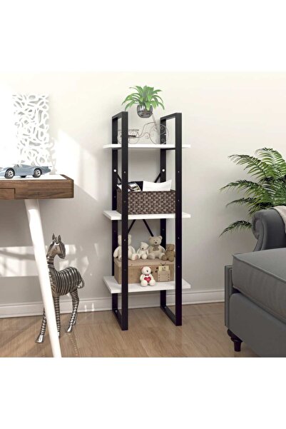 Concept Bibliotecă cu 3 rafturi, alb, 40x30x105 cm, PAL