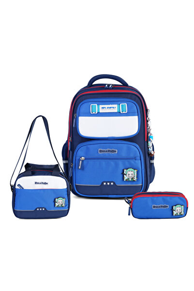 nacar çarşı Relaxion 1814 Bleumarin Set de 3 piese pentru băieți pentru școal...