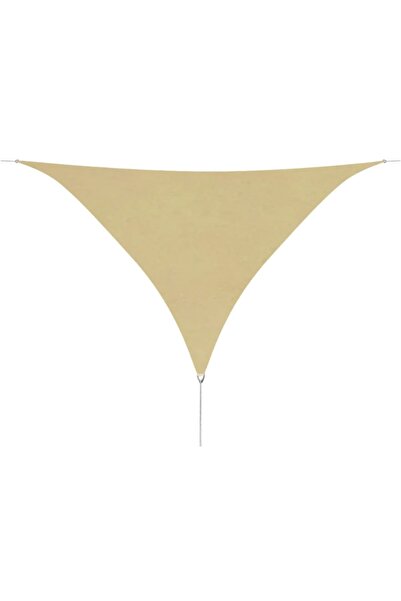 Concept Ομπρέλα ήλιου από ύφασμα Oxford, τριγωνική, 5 x 5 x 5 μ., μπεζ