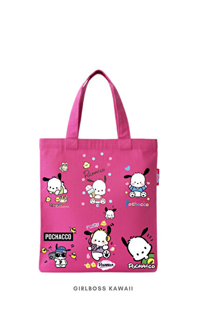 Girlboss Kawaii حقيبة بوشاكو الصغيرة / حقيبة تابلت / حقيبة كتب / حقيبة تسوق ص...
