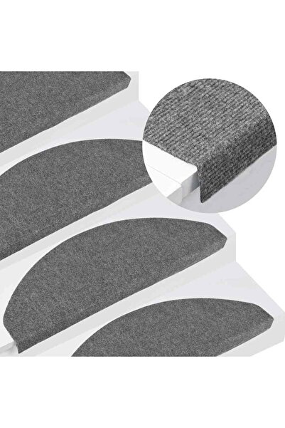 Concept Αυτοκόλλητα πατάκια σκάλας, 10 τεμ., γκρι, 65x22,5x3,5 εκ.