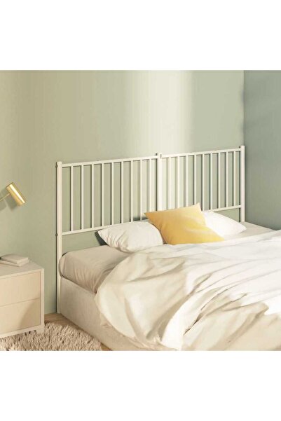 Concept Μεταλλικό κεφαλάρι, λευκό, 166x3x90 εκ.