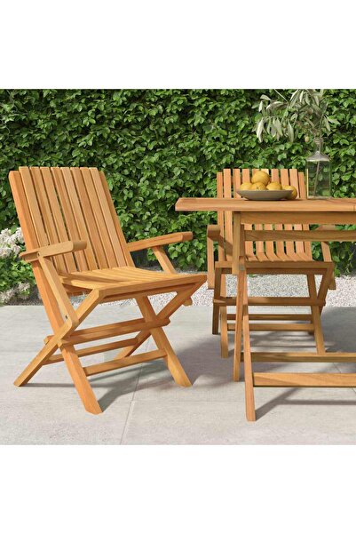 Concept Scaune de grădină pliante, 2 buc., 61x67x90 cm, lemn masiv tec