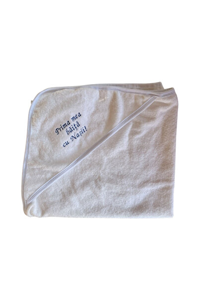 Your Baby Store Prosop brodat grosut “Prima baita cu nasii”, pe albastru elec...