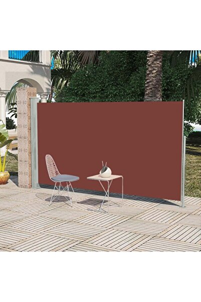 Concept Copertină laterală retractabilă de terasă, maro, 160x300 cm