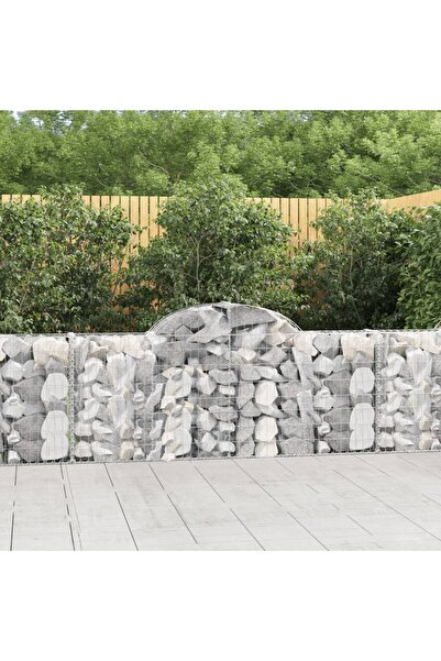 Concept Coșuri gabion arcuite 20 buc, 200x30x80/100 cm, fier galvanizat