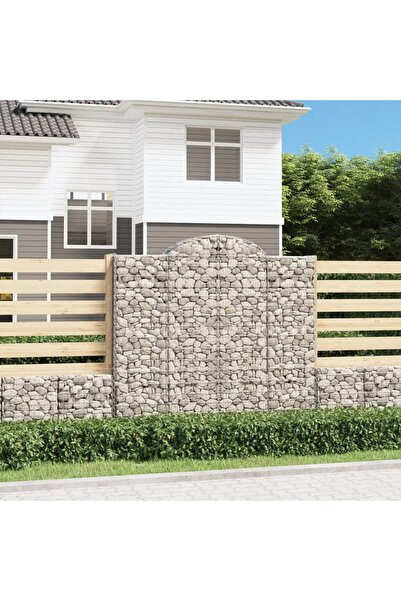 Concept Coșuri gabion arcuite 5 buc, 200x50x180/200 cm, fier galvanizat
