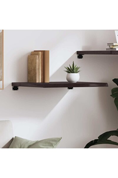 Concept Raft de perete gri închis 60x50x4 cm lemn masiv stejar tratat