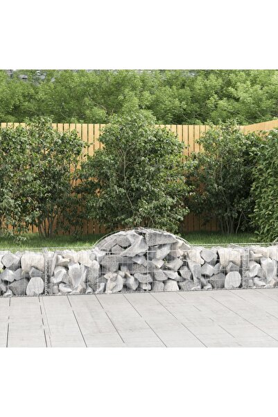 Concept Coșuri gabion arcuite 7 buc, 200x50x40/60 cm, fier galvanizat