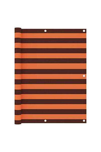 Concept Paravan de balcon portocaliu și maro 120x400 cm țesătură oxford