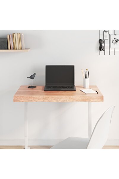 Concept Blat birou maro deschis 80x60x6 cm, lemn masiv stejar tratat