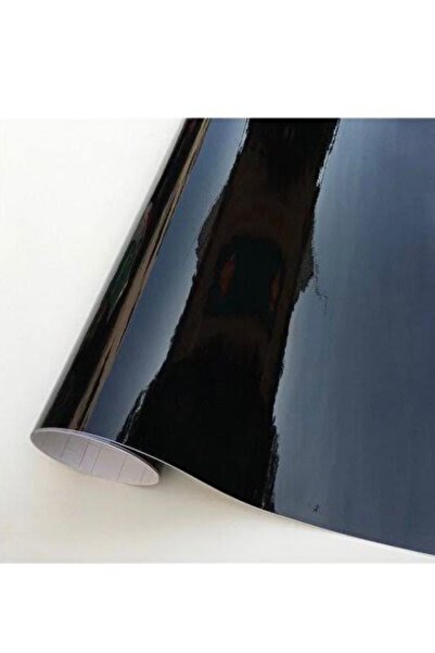 OSSOFOL Parlak siyah kendinden yapışkanlı 30 cm x 1 metre kapı direk ayna kaplama folyosu piano black