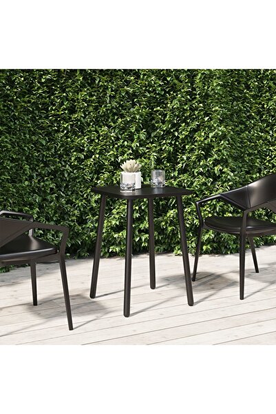 Concept Τραπέζι κήπου, ανθρακί, 50x50x71 cm, ατσάλι