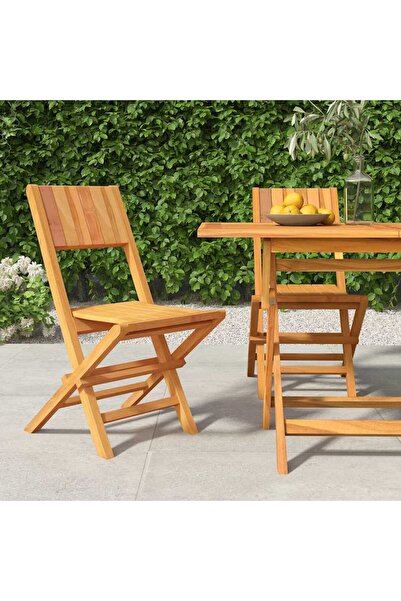 Concept Πτυσσόμενες καρέκλες κήπου, 2 τεμ., 47x61x90 εκ., από μασίφ ξύλο τικ
