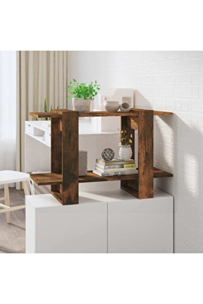 Concept Bibliotecă/Separator cameră, stejar fumuriu, 80x30x51 cm