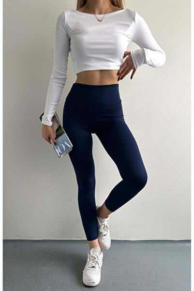 Liora Women's Navy Blue Plain Tights