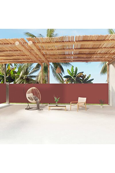 Concept Copertină laterală retractabilă, maro, 160x1200 cm