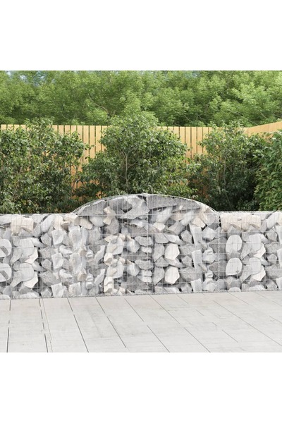 Concept Coșuri gabion arcuite 11 buc, 300x30x80/100 cm, fier galvanizat