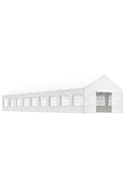 Concept Foișor cu acoperiș, alb, 20,07x4,08x3,22 m, polietilenă