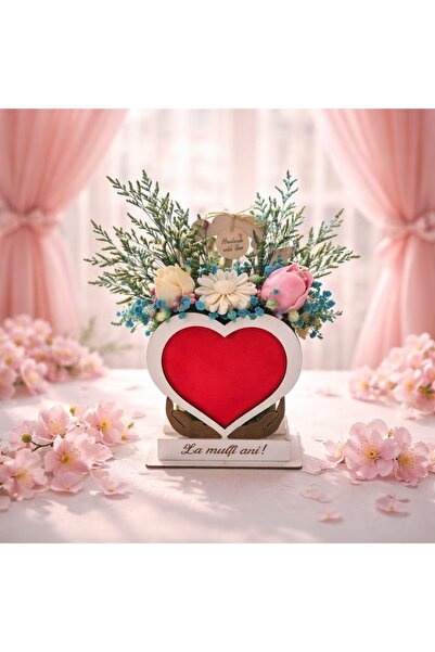 victiny Floral arrangement made of scented soy wax flowers and natural dried ...