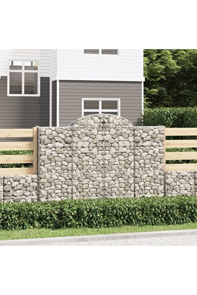 Concept Coșuri gabion arcuite 5 buc, 200x30x140/160cm, fier galvanizat