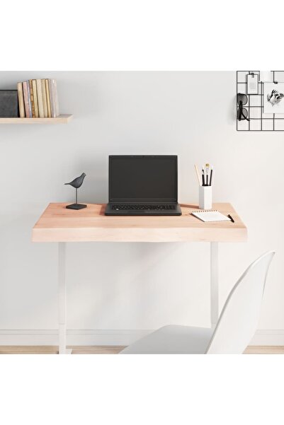 Concept Blat de birou, 80x60x6 cm, lemn masiv de stejar netratat