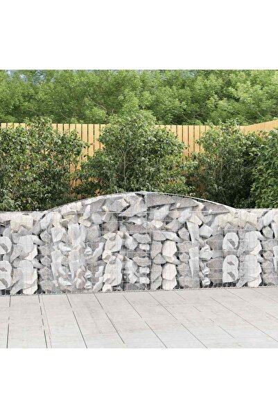 Concept Coșuri gabion arcuite 20 buc, 400x30x80/100 cm, fier galvanizat