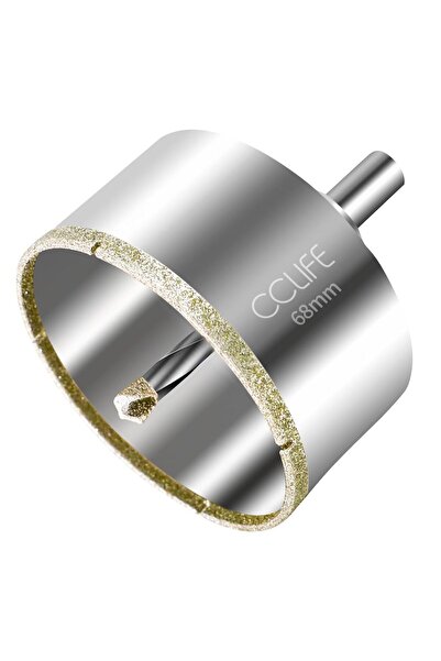 CCLIFE Διαμαντένιο τρυπάνι, διαμαντένιο πριόνι 68 mm με κεντρικό τρυπάνι